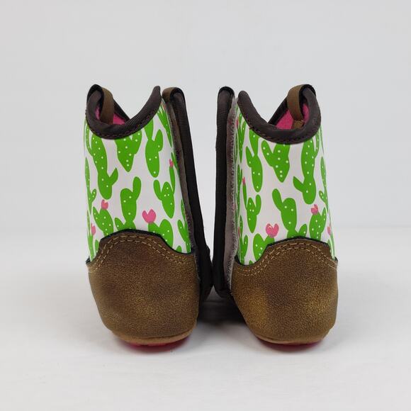 Ariat Lil Stompers Infant Baby Girls Cactus Western Cowboy Boots 81464-00 - Picture 7 of 11